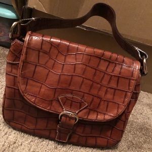 🤎BROWN CROCODILE LEATHER DOONEY & BOURKE HANDBAG🤎